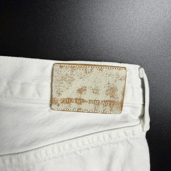 Citizens of Humanity Marlow Vintage Shorts White Denim Button Fly Women's Sz 26 - Picture 10 of 12